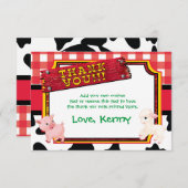 Farm Animals, Barnyard, Cute Bedankt Kaarten (Voorkant / Achterkant)