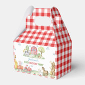 Farm Animals Barnyard Kids Birthday Favor Boxes Bedankdoosjes (Voorkant Zijde)