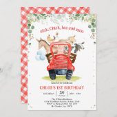 Farm Animals Birthday Invitation (Devant / Derrière)