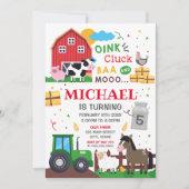Farm animals Birthday kid Invitation (Devant)