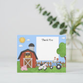 Farm Animals Birthday Party Hartelijk dank Bedankkaart (Staand voorkant)