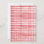 Farm Animals Boy Red Gingham Barnyard Birthday Kaart (Achterkant)