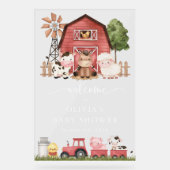 Farm Animals, Cute Animals, Baby Shower Welcome (Recto)