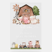 Farm Animals, Cute Animals, Baby Shower Welcome (Recto)