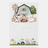 Farm Animals, Cute Animals, Baby Shower Welcome (Recto)