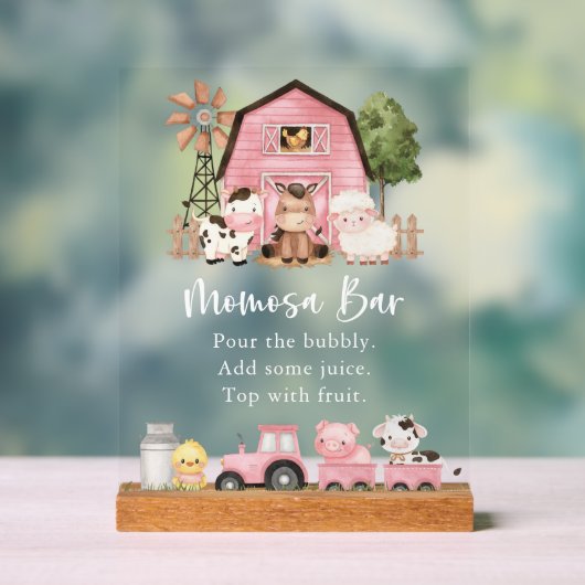 Farm Animals, Cute Animals, Pink Barn, Momosa Bar (Neutre)