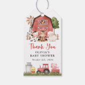 Farm Animals, Cute Animals, Red Barn, Baby Shower Cadeaulabel (Voorkant)