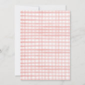 Farm Animals Girl Gingham Barnyard Birthday Kaart (Achterkant)