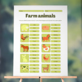 Farm Animals Identification Learning Worksheet (Neutre)