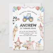 Farm Animals Kids Birthday Invitation (Devant)