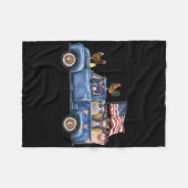 Farm Animals Koe Varkensgeit Boerderij Truck Ameri Fleece Deken (Voorkant (Horizontaal))
