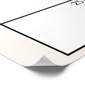 Farm Animals Meadow Baby shower Guess Datumteken Poster (Hoek)