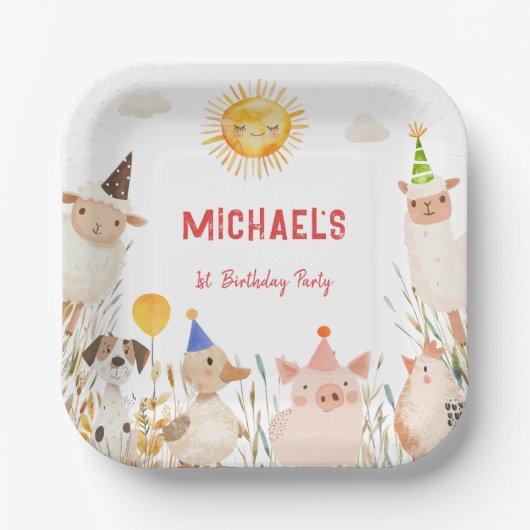 Farm Animals Paper Bord (Voorkant)