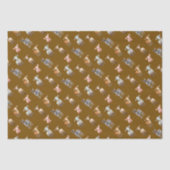 Farm Animals Pattern Brown Tissue Paper Tissuepapier (Voorkant)
