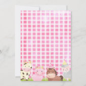Farm Barnyard 1er anniversaire fêtes Invitations f (Dos)