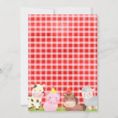 Farm Barnyard 1er anniversaire fêtes Invitations g (Dos)