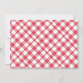 Farm Barnyard Animals Red Gingham Boy Birthday Kaart (Achterkant)