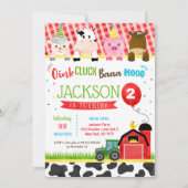 Farm Barnyard Invitations de fête d'anniversaire (Devant)