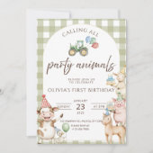 Farm Birthday Invitation Digital Download Party In Kaart (Voorkant)