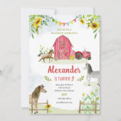 Farm Birthday invitation - Horse Birthday Party (Devant)