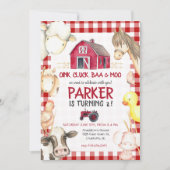 Farm Birthday Invitation Kaart (Voorkant)