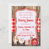 Farm Birthday Invitation Kaart (Voorkant)