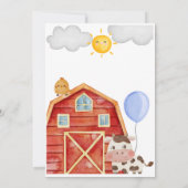 Farm Birthday Invitation Kaart (Achterkant)
