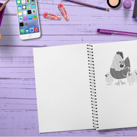 Farm Chicks Wooden Stamp Rubberstempel