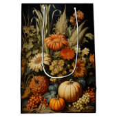 Farm Fall Autumn Pumpkin Medium Cadeauzakje (Achterkant)