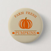 Farm fresh pumpkins ronde button 5,7 cm (Voorkant)
