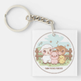 Farm friends forever - cute & cozy sleutelhanger