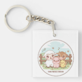 Farm friends forever - cute & cozy sleutelhanger
