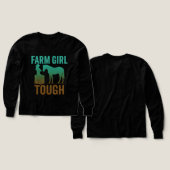 Farm Girl Tough Turquoise Long Sleeve – Western (Motif recto et verso)
