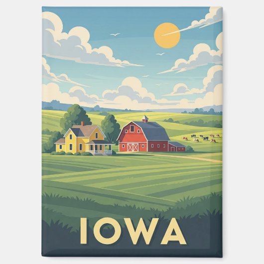Farm in Iowa Travel Magneet (Voorkant)