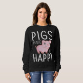 Farm Kids  Pigs Make Me Happy Trui (Voorkant volledig)