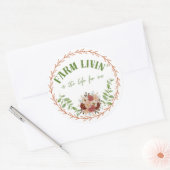 Farm Livin' Ronde Sticker (Envelop)