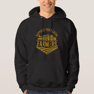 Farm Local Food Patriotic Farming Gift Idea Farmer Hoodie