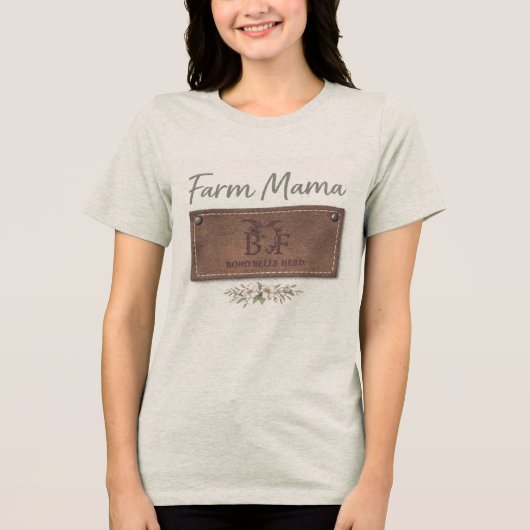 Farm Mama Tee Tri-Blend Shirt (Voorkant)