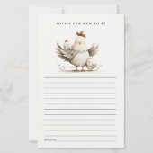 Farm Mum Baby Chick Advice For Mum Baby Shower (Voorkant)