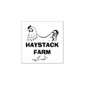 Farm Name Personalized egg Rubberstempel (Afrduk)