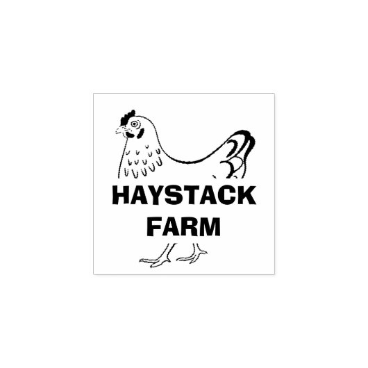 Farm Name Personalized egg Rubberstempel (Afrduk)