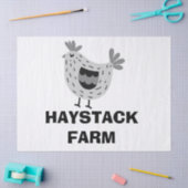 Farm Name Personalized egg Tissuepapier (Craft)