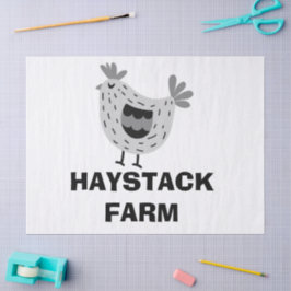Farm Name Personalized egg Tissuepapier