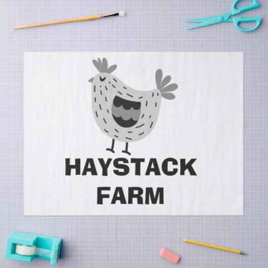 Farm Name Personalized egg Tissuepapier (Craft)