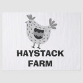 Farm Name Personalized egg Tissuepapier (Voorkant)