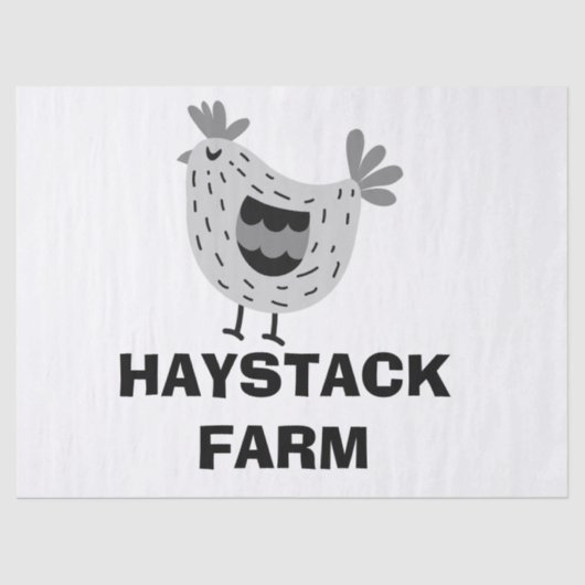 Farm Name Personalized egg Tissuepapier (Voorkant)