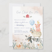 Farm Party Animals Kids Birthday Invitation (Devant)