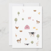 Farm Party Animals Kids Birthday Invitation (Dos)
