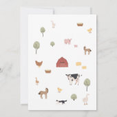 Farm Party Animals Kids Birthday Invitation (Dos)