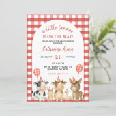 Farm Party Baby Shower Invitation (Debout devant)